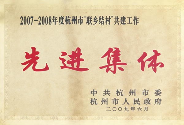 杭州叉車榮譽-先進(jìn)集體