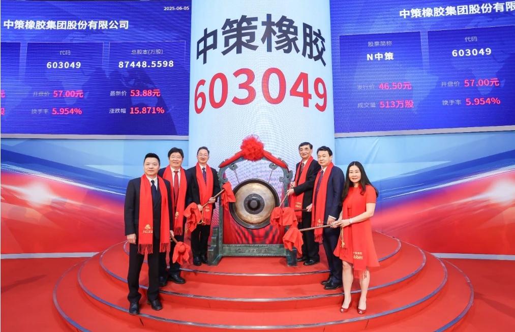 轉載：熱烈祝賀中策橡膠集團股份有限公司在上交所成功上市